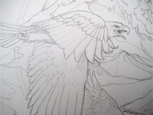 i love you heart drawings. I redid this eagle piece 5