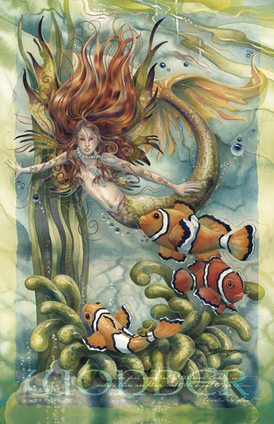 Mermaids & Sea Faeries / Let Dreams Live - 11 x 14 inch Poster