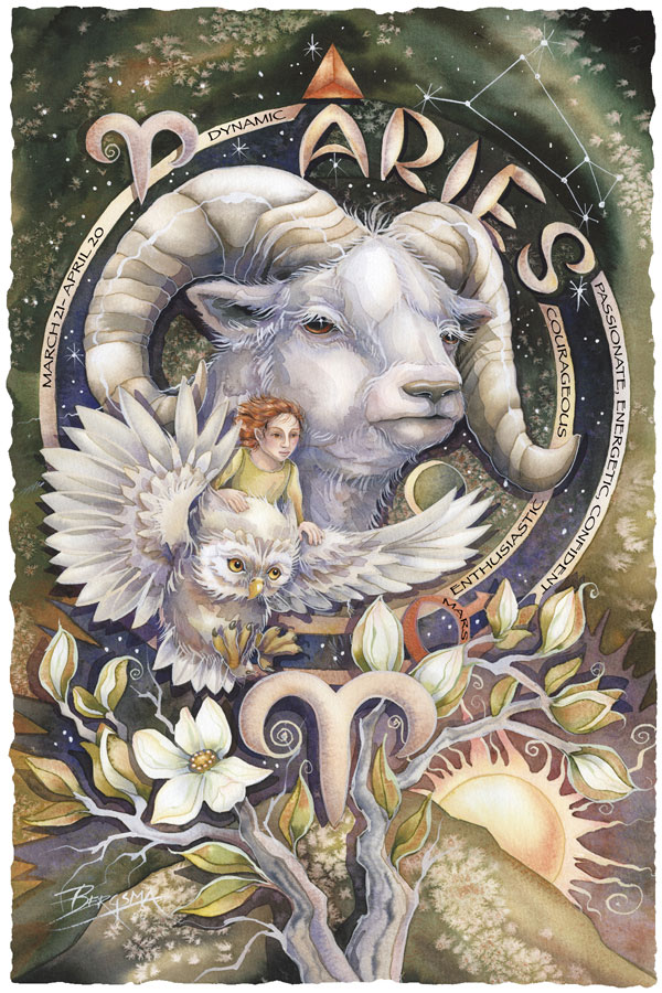 Aries Zodiac Small Prints (Click for options & image enlargement)                