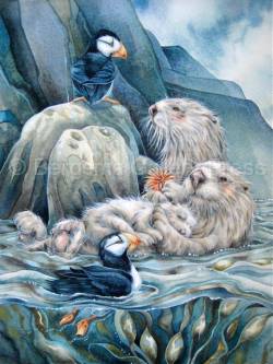  Puffin With Love For Each Otter - Art Card  