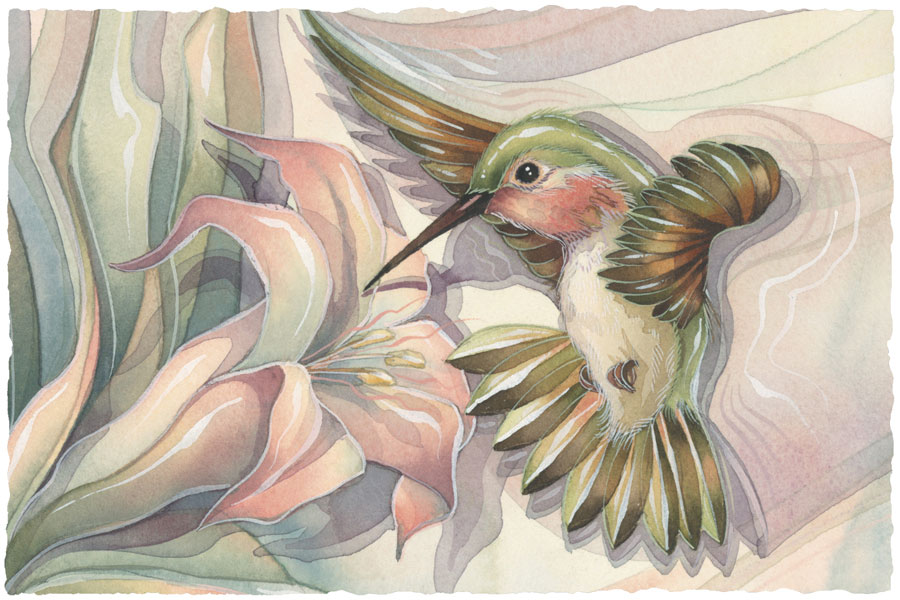 Hummingbirds / Spread Your Wings... - Art Card