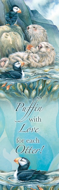 "Puffin with Love for each Otter' Bookmark