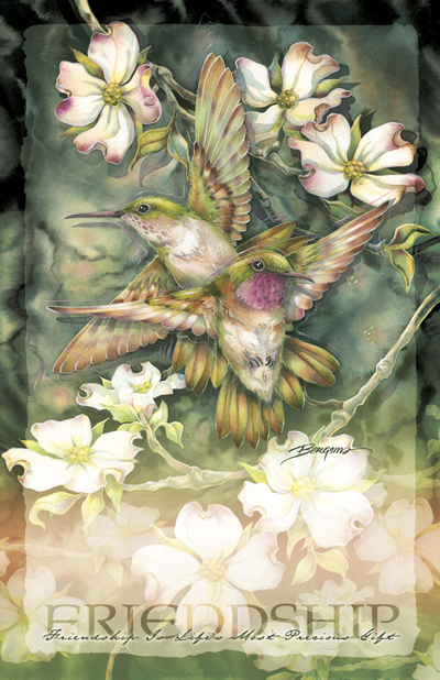 Hummingbirds / Friendship... - 11 x 14 in Poster  