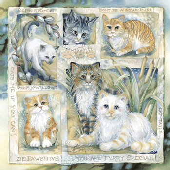 Cats / Be Pawsitive... - Tile 