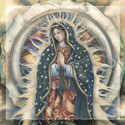 Spiritual Icon Series / Our Lady Of Guadalupe - Tile