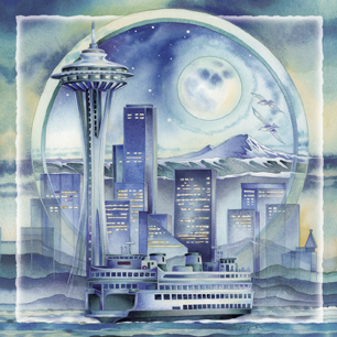 Cityscape / Seattle... City Of Dreams - Tile 