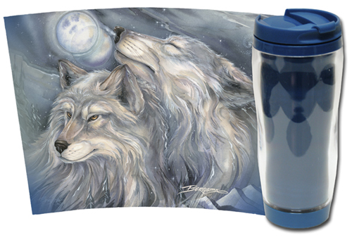 Wolves / Love Is The Beginning Of All Things Beautiful - Travel Mug 
