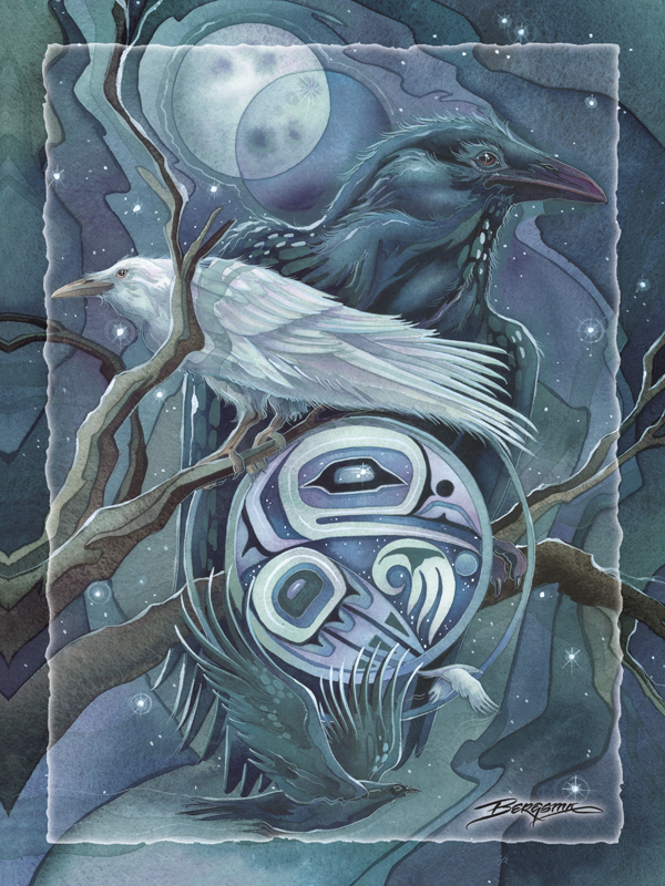 Raven Moon - Easel Back Tile