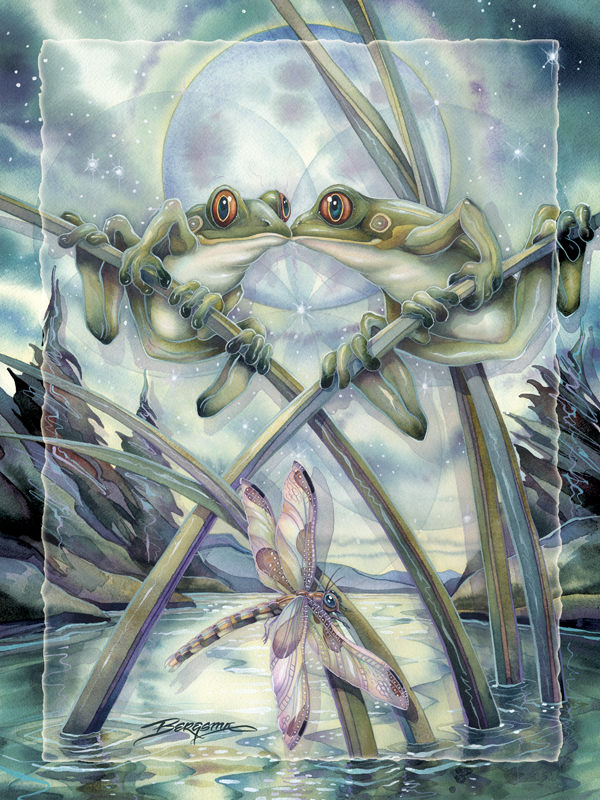 Frogs & Kisses - Easel Back Tile 