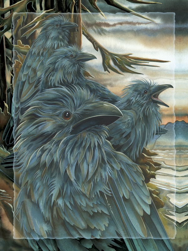 Ravens Forevermore - Easel Back Tile