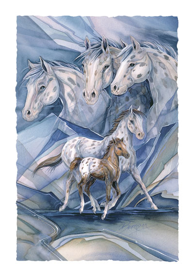 Horses / Spirit Of The Clouds - Art Card