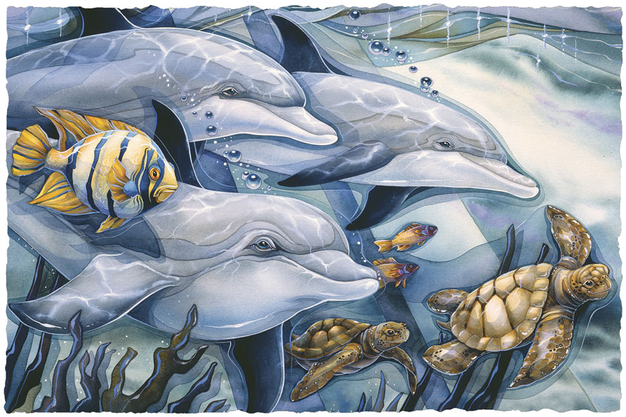 Dolphins / Honor Diversity - Art Card