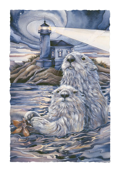 Otters / Star Light, Star Bright - Art Card