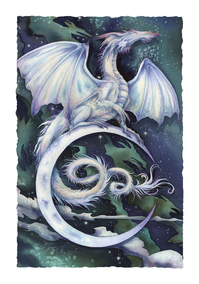 Mythological Creatures (Dragons) / Touch The Moon, Reach The Stars - Art Card
