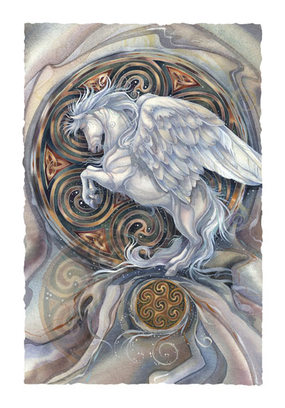 Mythological Creatures (Pegasus) / May Your Dreams Take Flight - Art Card