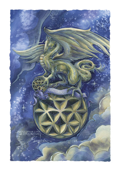 Mythological Creatures (Dragons) / Make Your Life Extraordinary - Art Card