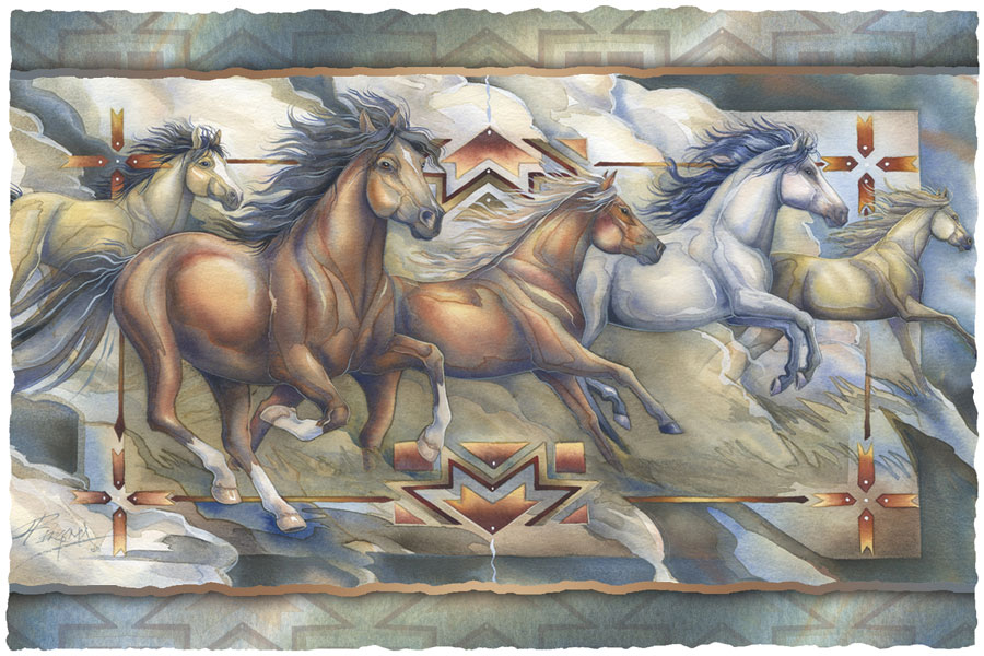 Horses / Let Your Dreams Run Wild - Art Card