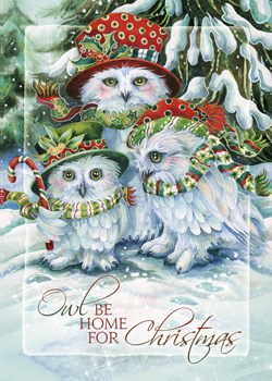 OWL Be Home for Christmas - Magnet