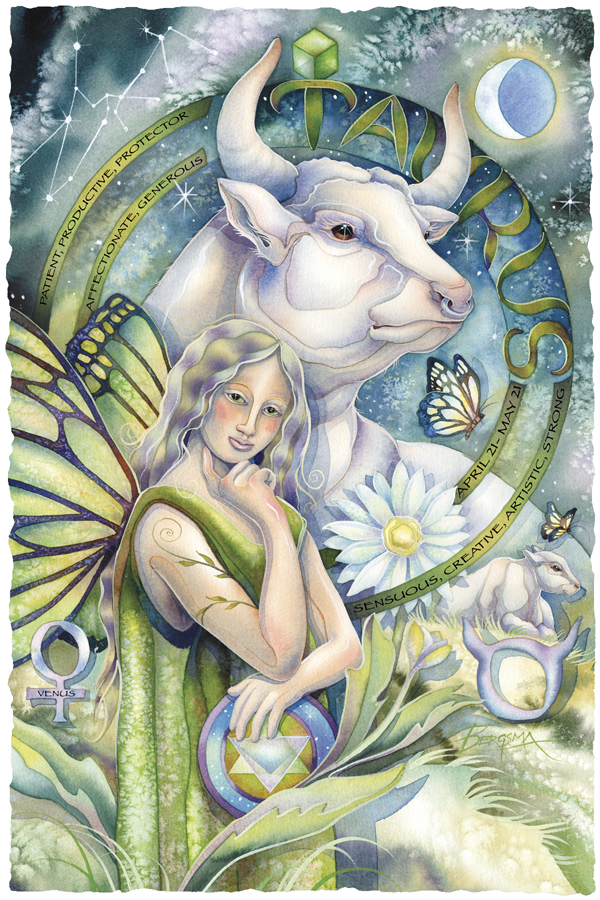 Taurus Zodiac Large Prints (Click for options & image enlargement)                                        