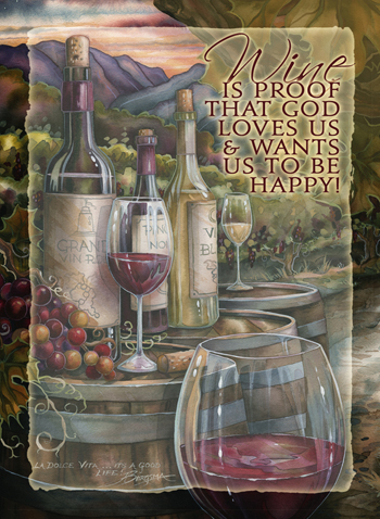 Vineyard / Wine Is Proof - Magnet   