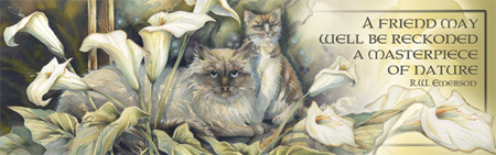 Cats / Cat-a-lilies - Bookmark