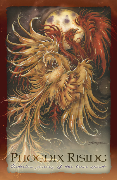 Mythological Creatures (Phoenix) / Phoenix Rising - 11 x 14 inch Poster   