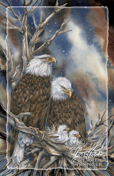 Eagles / Safety From The Storm - 11 x 14 in Poster  