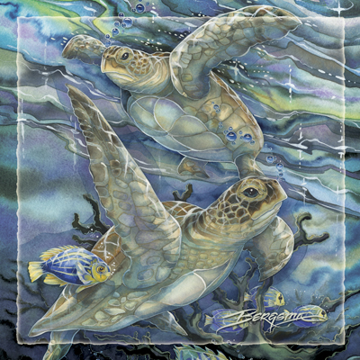 Turtles / Sea Tranquility - Tile
