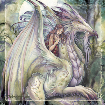 Mythological Creatures (Dragons) / Nothing Happens Unless First A Dream - Tile 