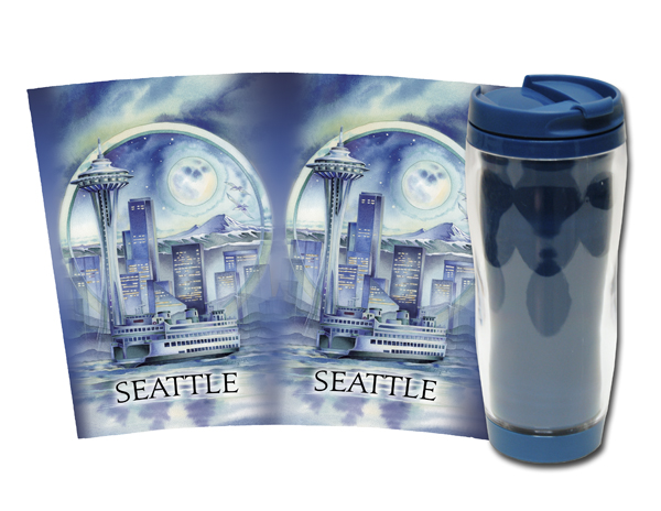 Cityscape / Seattle... City Of Dreams - Travel Mug 