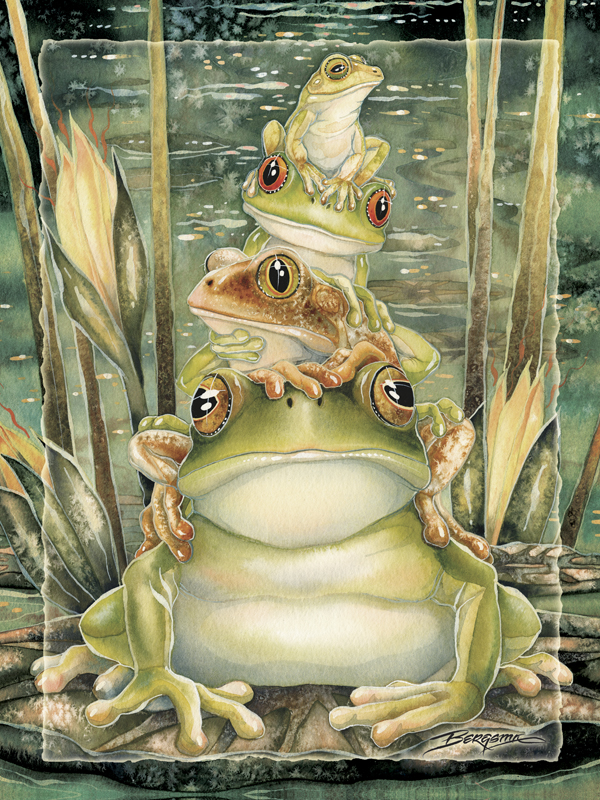Top Frog - Easel Back Tile