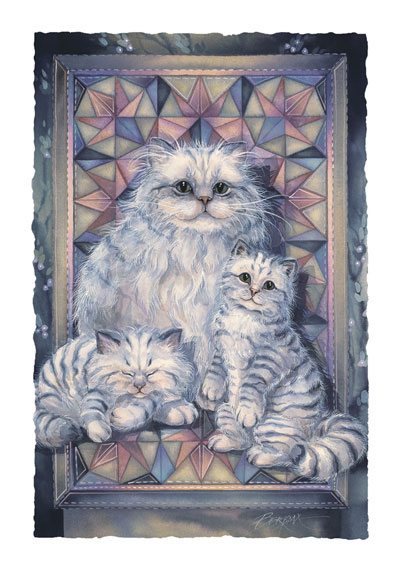 Cats / Warmed By The Comfort Of A Friend - Art Card