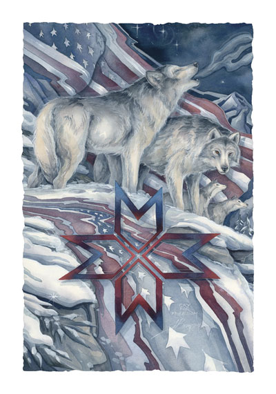 Wolves / Song For Freedom - Art Card