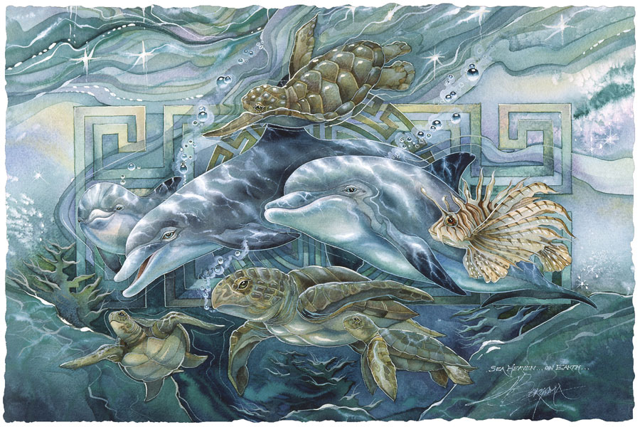 Dolphins / Sea Heaven On Earth - Art Card