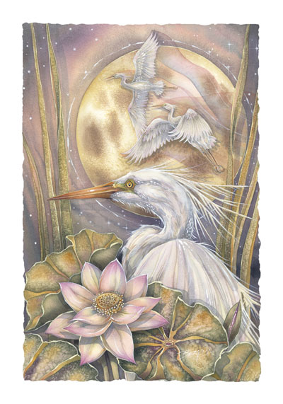 Herons / Now Is The Moment To Live - Art Card