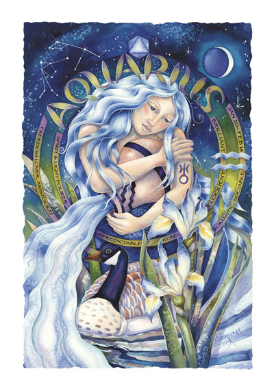 Zodiac Series / Aquarius - Art Card
