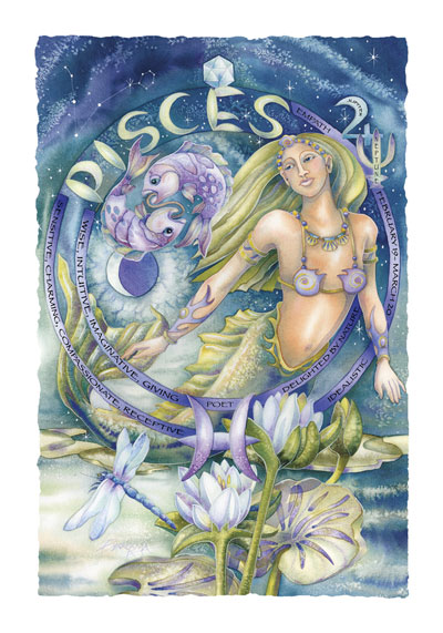 Zodiac Series / Pisces - Art Card