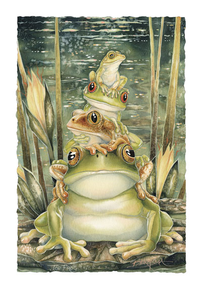 Frogs / Top Frog - Art Card