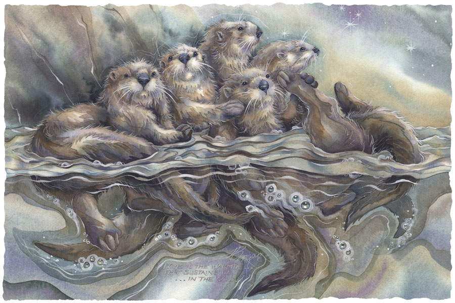 Otters / No Matter Who Or Where We Are... - Art Card