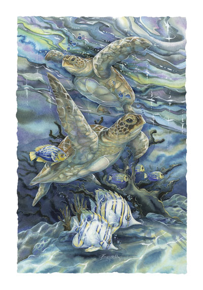Turtles / Sea Tranquility - Art Card
