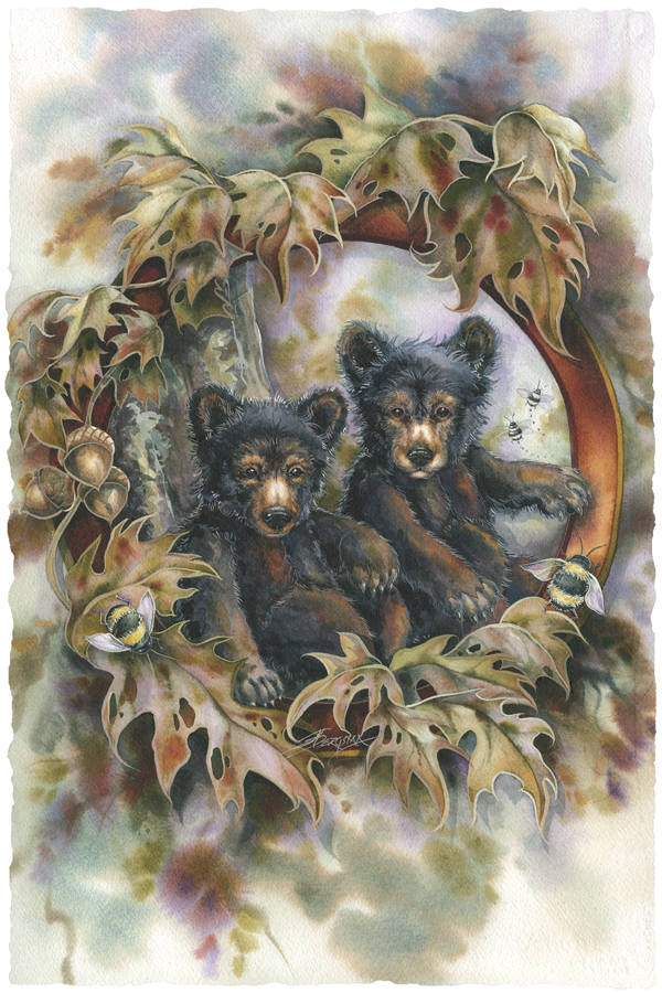 Bears (Black) / Simple Joys - Art Card