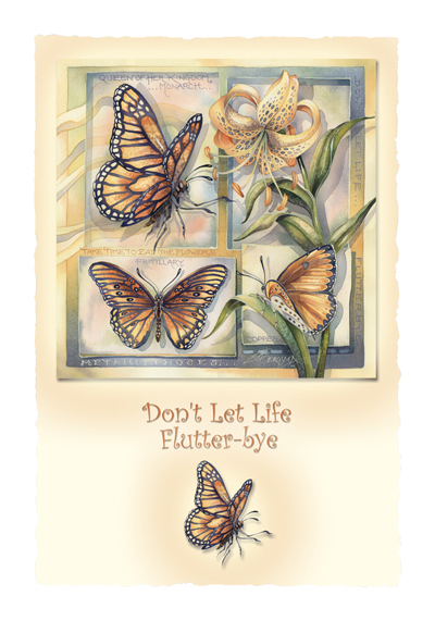 Butterflies / Don't Let Life Flutter-bye - Art Card