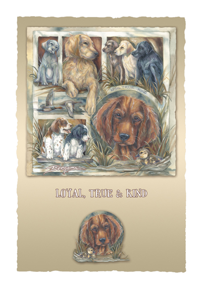 Dogs / Loyal, True & Kind - Art Card