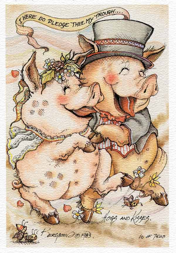 Hogs And Kisses - DreamKeeper Print