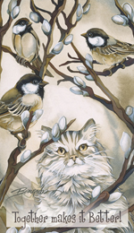 Cats / Here Birdie, Birdie - Mailable Mini